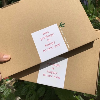 Tem decal dán hộp carton, tem thank you dán niêm phong hộp - size 10x7cm