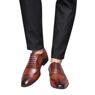 Giày da Oxford nam mũi nhọn phong cách doanh nhân