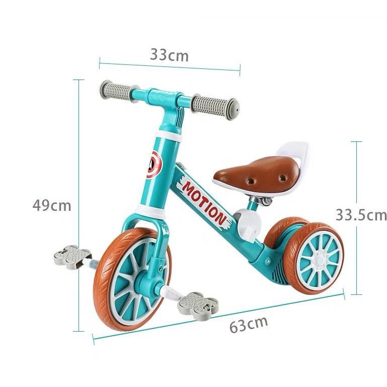 ♈Xe đạp trẻ em, Chòi Chân, Thăng Bằng 3 Bánh Motion Cho Bé Khung Kim Loại Chắc Chắn