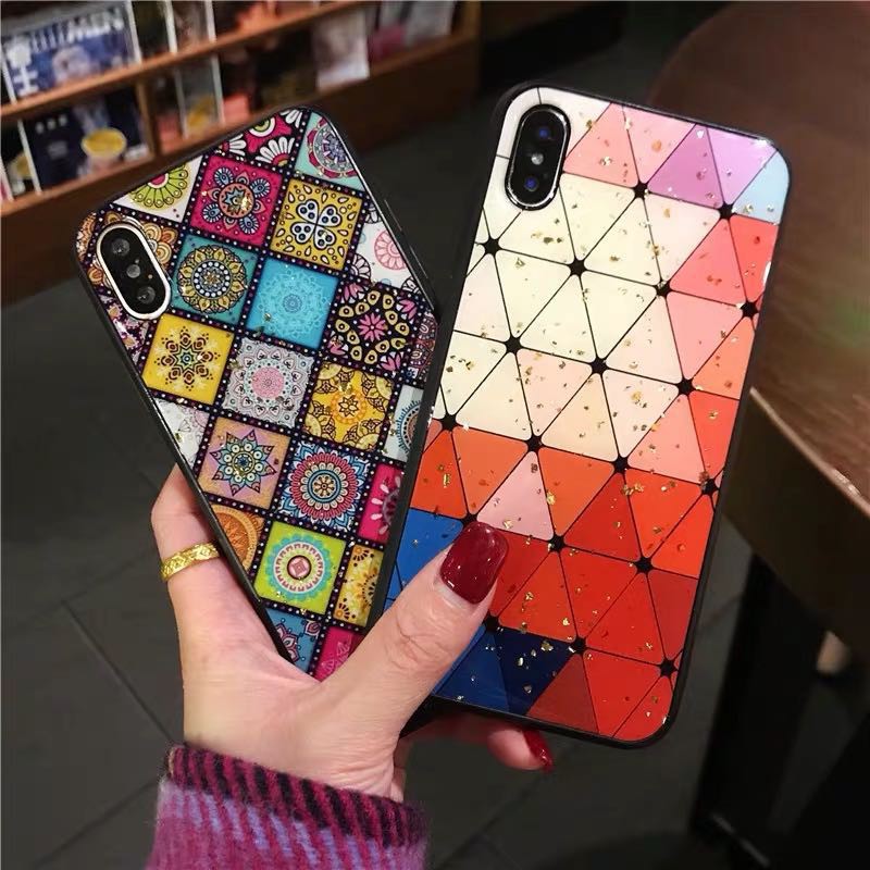 Ốp Điện Thoại Mềm Họa Tiết Kim Cương Cho iPhone 14 13 12 11 Pro max xs xr ix 8 7 plus