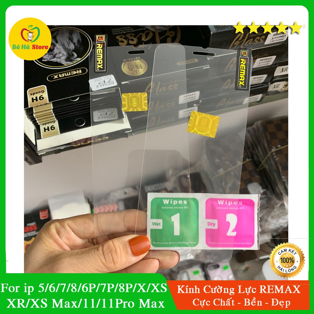 Kính Cường Lực Remax Xịn 0.1mm - Dành Cho Các Máy iPhone 5/6/6+/7/7+/8/8+/X/Xr/Xs Max/ 11/ 11pro/ 11pro Max