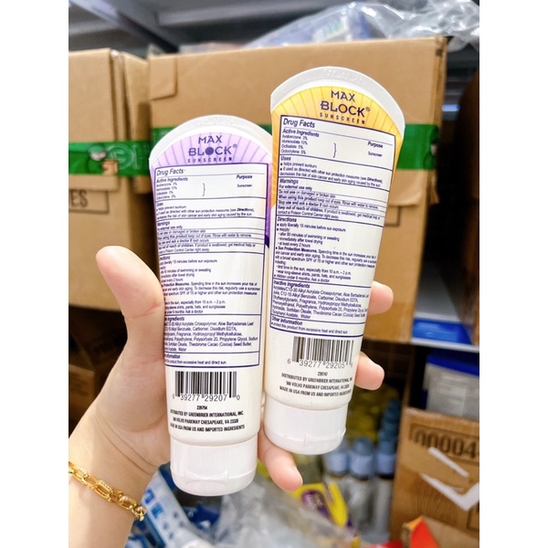 Kem chống nắng cho bé Max Block Sunscreen Lotion SPF50 118ml