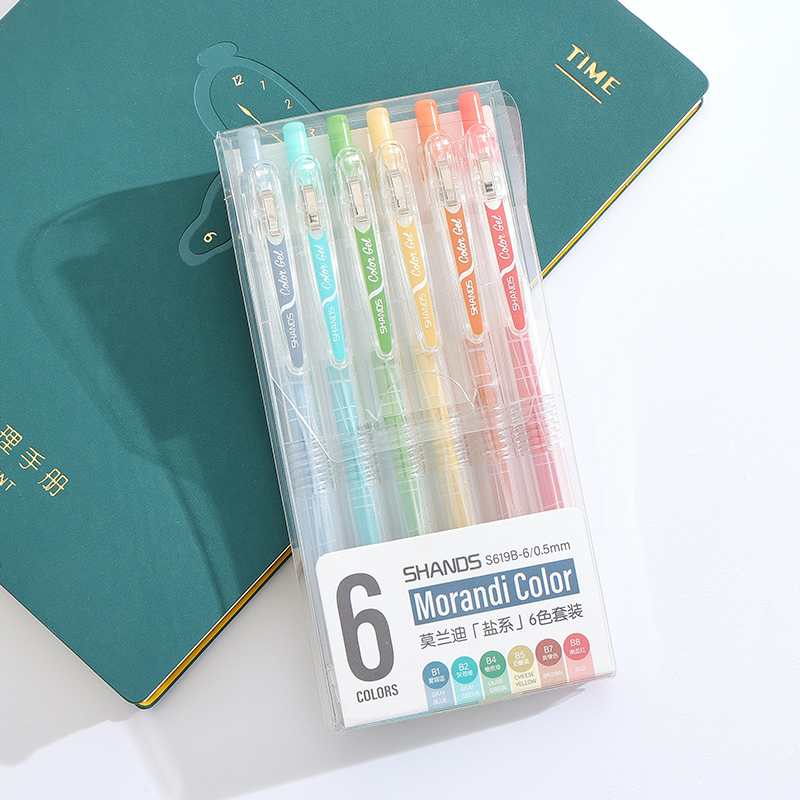 Hộp 6 bút bi nhiều màu sắc tùy chọn tiện dụng