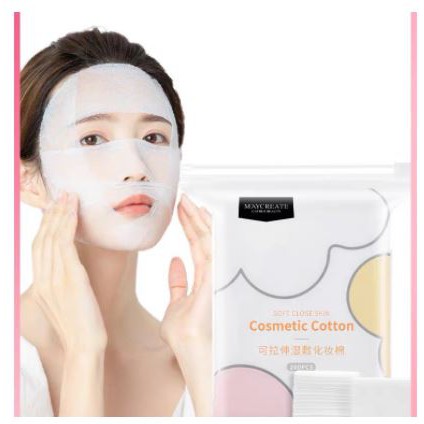 Túi 200 miếng bông tẩy trang - Và đắp mặt nạ lotion Maycreate Cotton