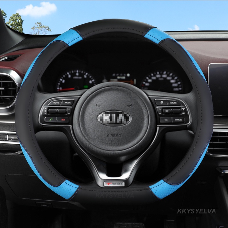 Tấm Da PU Bọc Vô Lăng Xe Hơi Kia Picanto Sorento Forte Cerato Rio Soul K2 K3