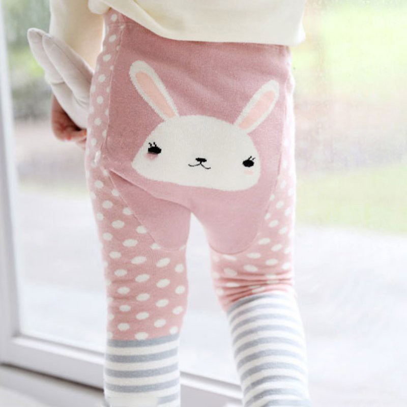 Quần legging giữ ấm in họa tiết động vật xinh xắn cho bé