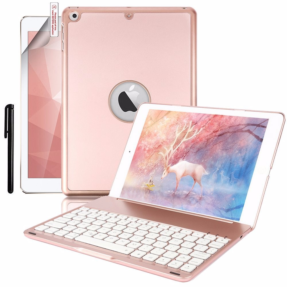 Bàn phím bluetooth cao cấp 7 màu đèn dành cho iPad Air 1 và ipad 2017/ ipad 2018.