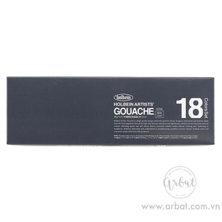 Màu vẽ holbein artist gouache set 5ml - 18 màu