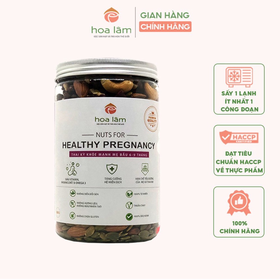 [Mã INCU50 giảm 50K đơn 250K] Hạt dinh dưỡng Hoa Lâm Nuts for Healthy Pregnancy cho mẹ bầu chu kì 6-9 tháng