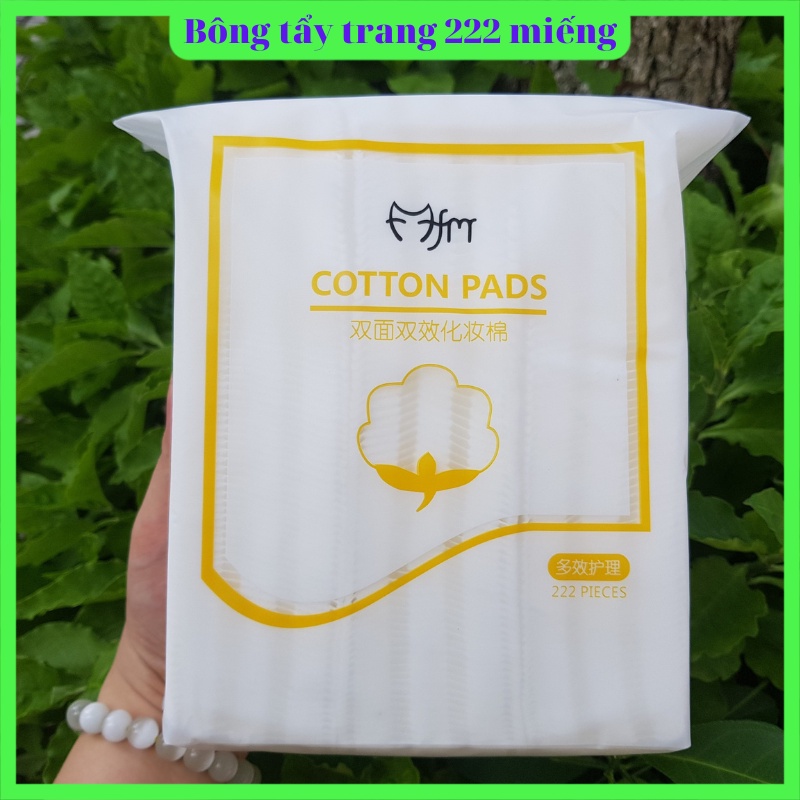 Bông tẩy trang 3 lớp Cotton Pads 222 miếng, Bông tẩy trang 3 lớp cotton