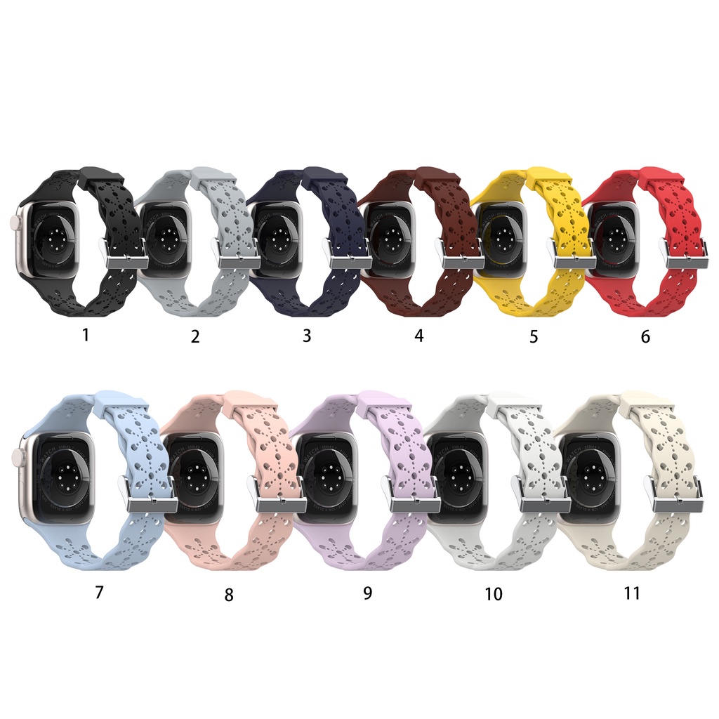 Dây Đeo Đồng Hồ Bằng Silicone Siêu Mỏng Dành Cho Apple Watch Ultra 8 7 6 5 4 3 iWatch 49mm 45mm 41mm 44mm 40mm