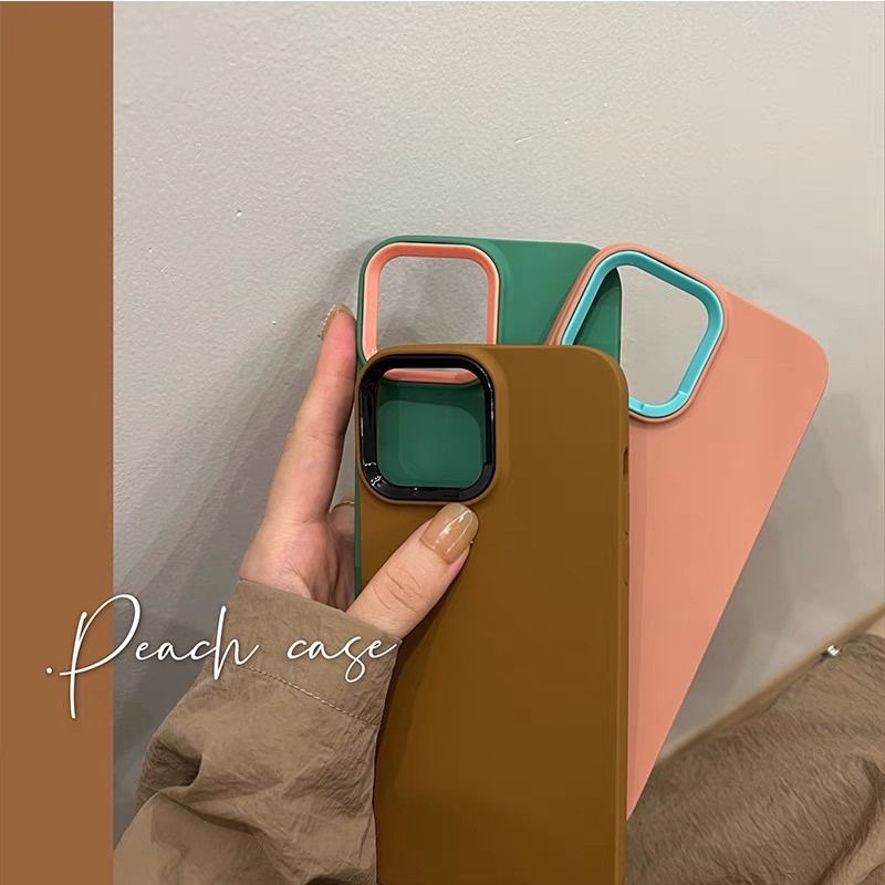 ỐP LƯNG IPHONE TRƠN MÀU 3 CHI TIẾT TÁCH VIỀN