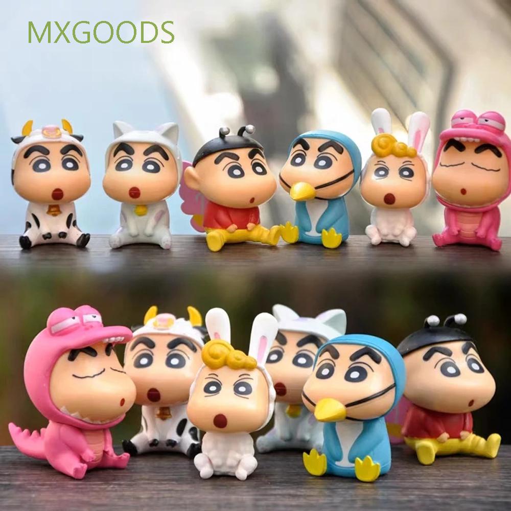 Set 6 Mô Hình Nhân Vật Hoạt Hình Shinnosuke Shin-Chan Trang Trí Ngộ Nghĩnh Đáng Yêu