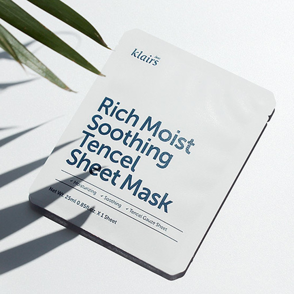 Mặt Nạ Dưỡng Ẩm Phục Hồi Klairs Rich Moist Soothing Tencel Sheet Mask 25ml