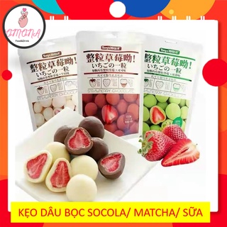 Kẹo Socola bọc dâu tây 1 gói 60g (sữa/socola/matcha)