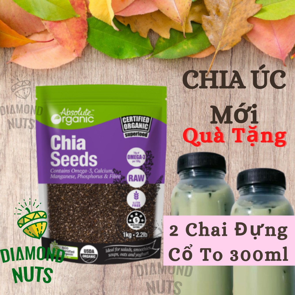Hạt Chia Úc 1KG Absolute Organic Hữu Cơ Giảm Cân Mới nhất Chuẩn chất lượng Diamondnuts | BigBuy360 - bigbuy360.vn