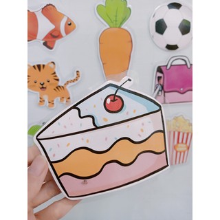 Mẫu vật hình dễ thương ép plastic ( 10 hình giống nhau)