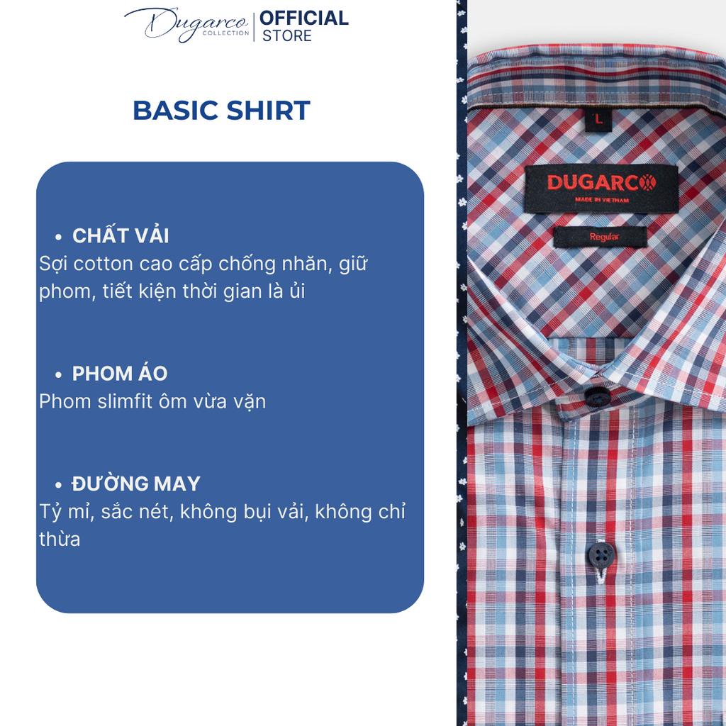 Áo Sơ Mi Dugarco Nam Cotton Dáng Regular Tay Ngắn Công Sở 202SMS21050