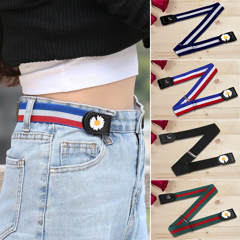 Thắt Lưng Co Giãn Họa Tiết Hoa Cúc Đơn Giản Thời Trang