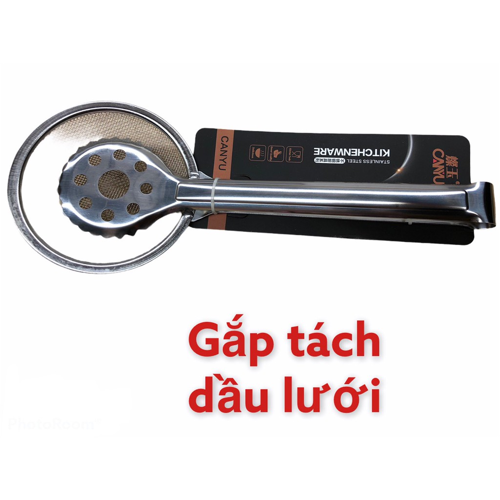 Dụng cụ gắp tách dầu lưới inox