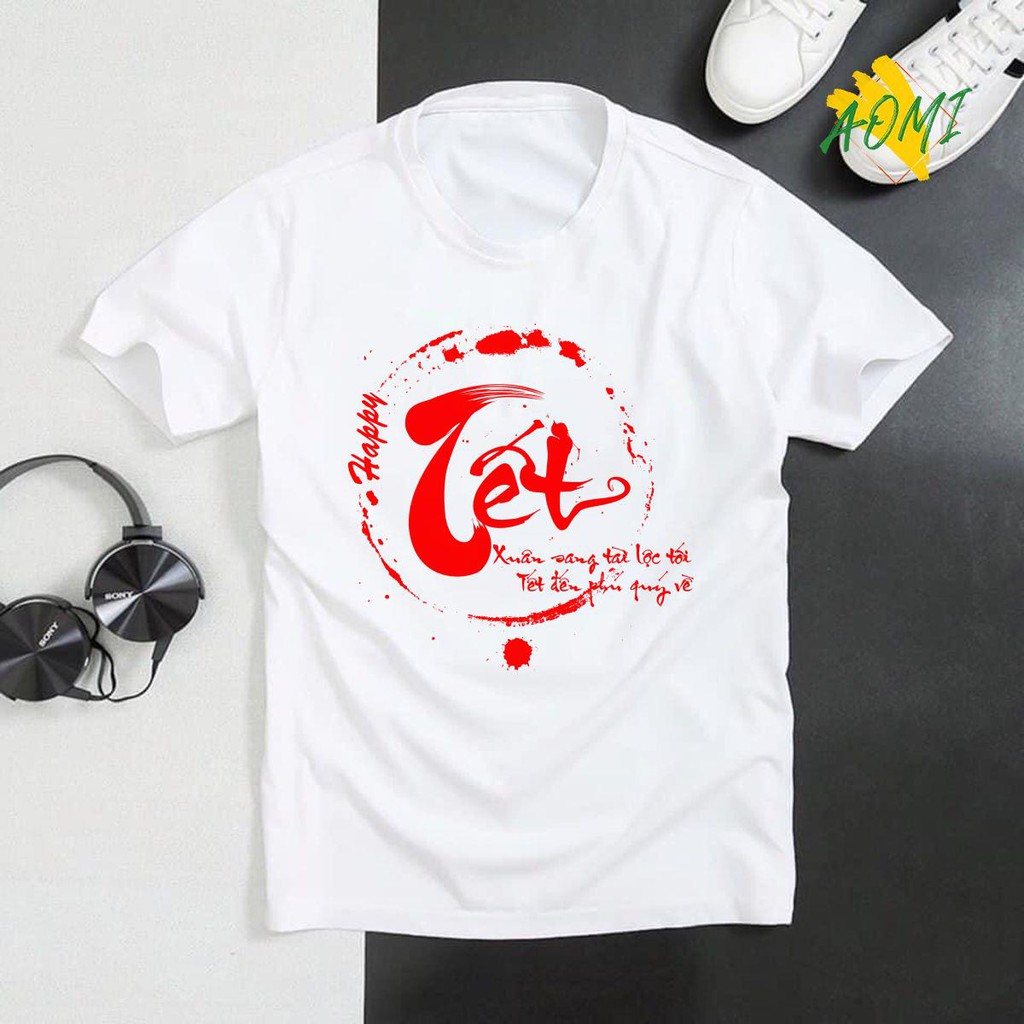ÁO THUN UNISEX AOMI ĐẶC BIỆT TẾT TÀI LỘC MAY MẮN TAY NGẮN TAY LỠ NAM NỮ AOMIVN THỜI TRANG