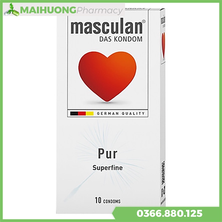 Bao cao su Masculan Pur Superfine hộp 10 cái