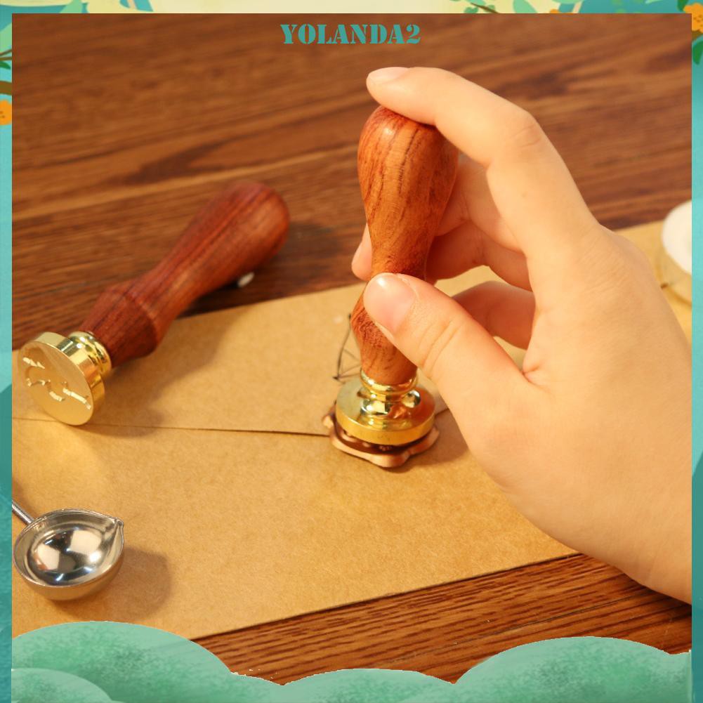 Con Dấu Tay Cầm Bằng Gỗ Phong Cách Retro