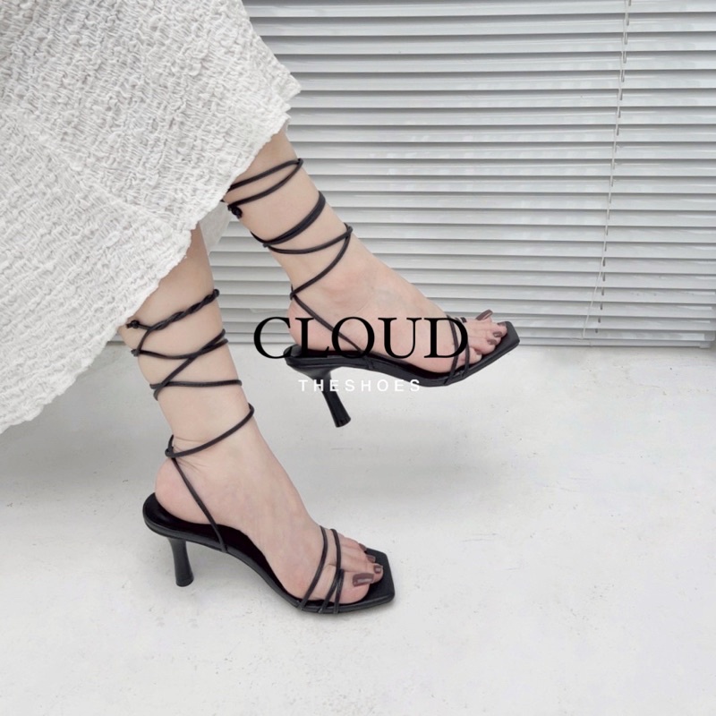 Giày cao gót sandal cột dây