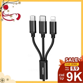 Cáp sạc 3 in 1 bọc dù remax rc-131th - hàng chính hãng