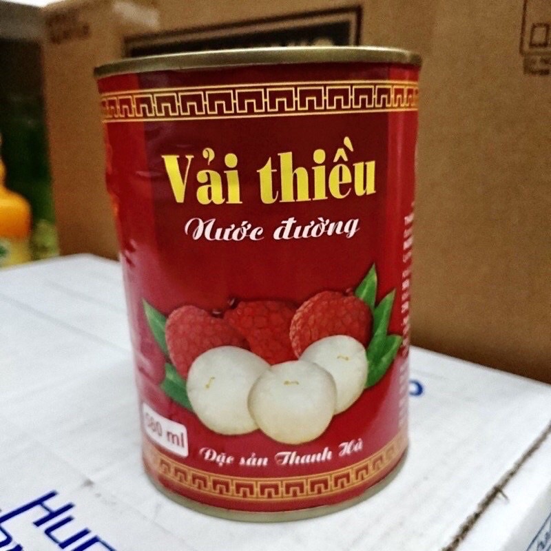 Vải Thiều Ngâm Nước Đường Đóng Lon date mới 565ml - Thanh Hà hàng loại 1