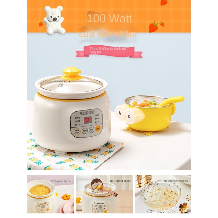 Đảm Bảo Chất Lượng Nồi Hầm Điện Cho Bé Supor Nồi Ăn Dặm Tự Động Đa Chức Năng MiniBBNồi NẤU CHÁO Thần Thánh Nồi Hầm Nhỏ U