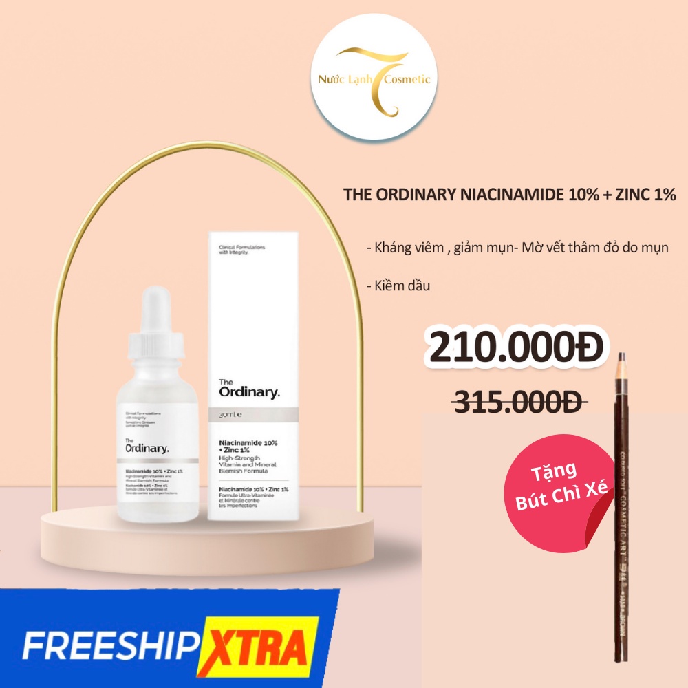 [Bill Canada] The Ordinary Niacinamide 10% + Zin 1% Tinh Chất Se Khít Lỗ Chân Lông, Mờ Thâm