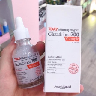 Huyết thanh làm trắng da 7 Day whitenning program glutathione 700 V-ample 30ml angels liquid