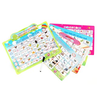 Bảng chữ cái thông minh 4 tờ cho bé