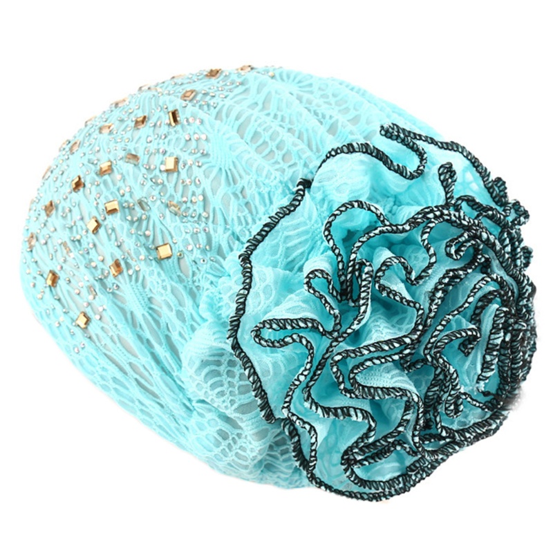 Mũ Trùm Đầu Co Giãn Đính Đá Thời Trang Cho Nữ