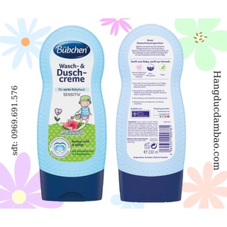 Sữa tắm gội dịu nhẹ cho trẻ sơ sinh và trẻ nhỏ - bubchen wasch & dusch creme đức, 230ml