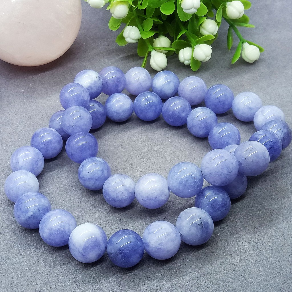 Vòng Tay Chuỗi Hạt Hoa Oải Hương Tím 6-12mm