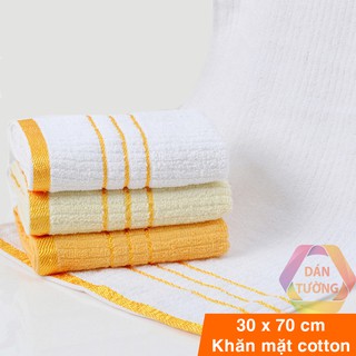 Khăn lau mặt nhà tắm cotton 30 x 70 cm MDT, sợi COTTON TRẮNG thân thiện môi trường _KCT
