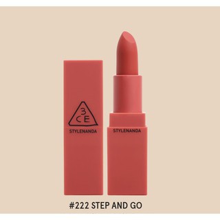 Son lì 3CE Mood Recipe Matte Lip Color #222 Step And Go - Đỏ Đất ( SĂN SALE TẠI HÃNG CÓ BILL)