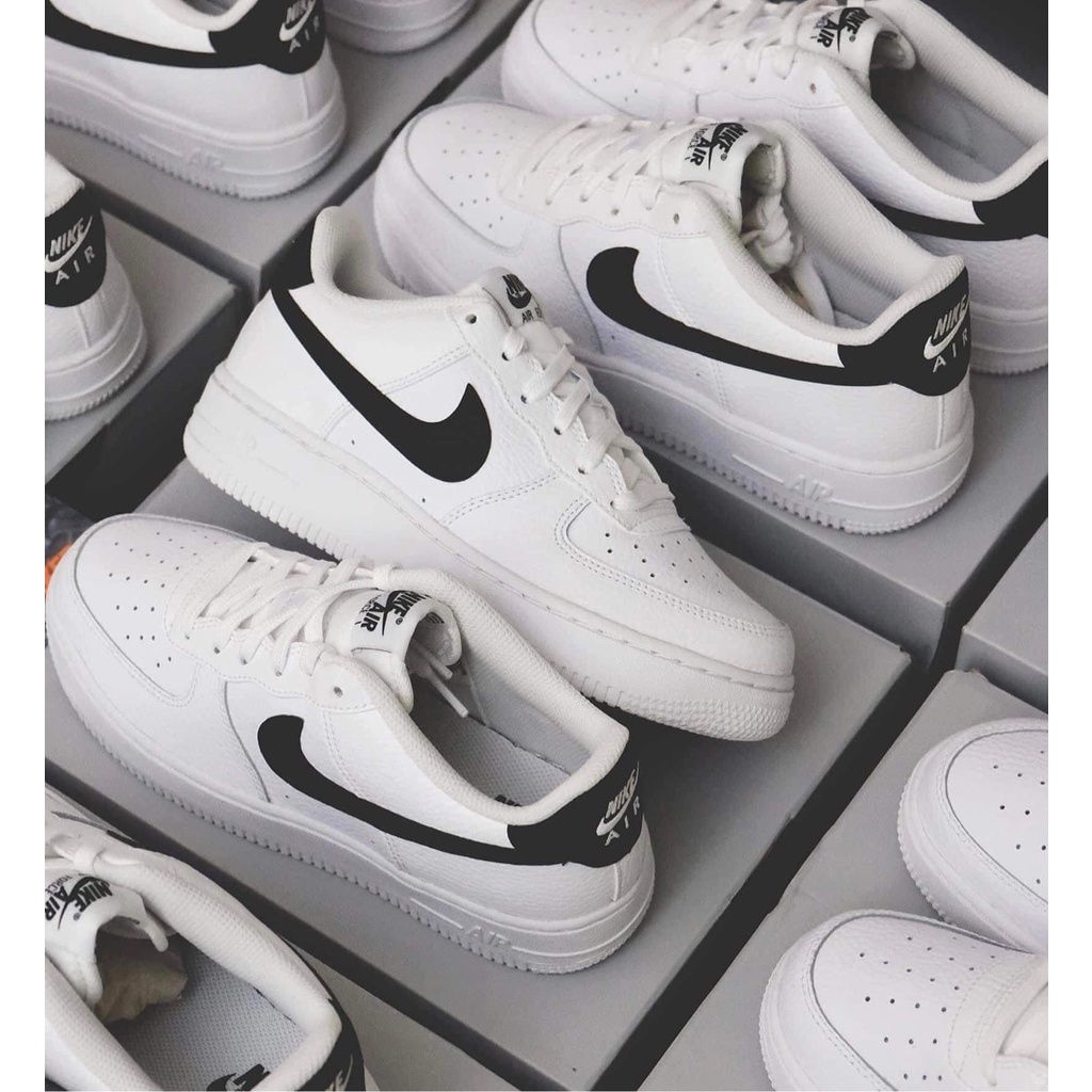 [CHÍNH HÃNG] - Giày Sneaker N.i.k.e Air Force 1 - Trắng - Swoosh Đen