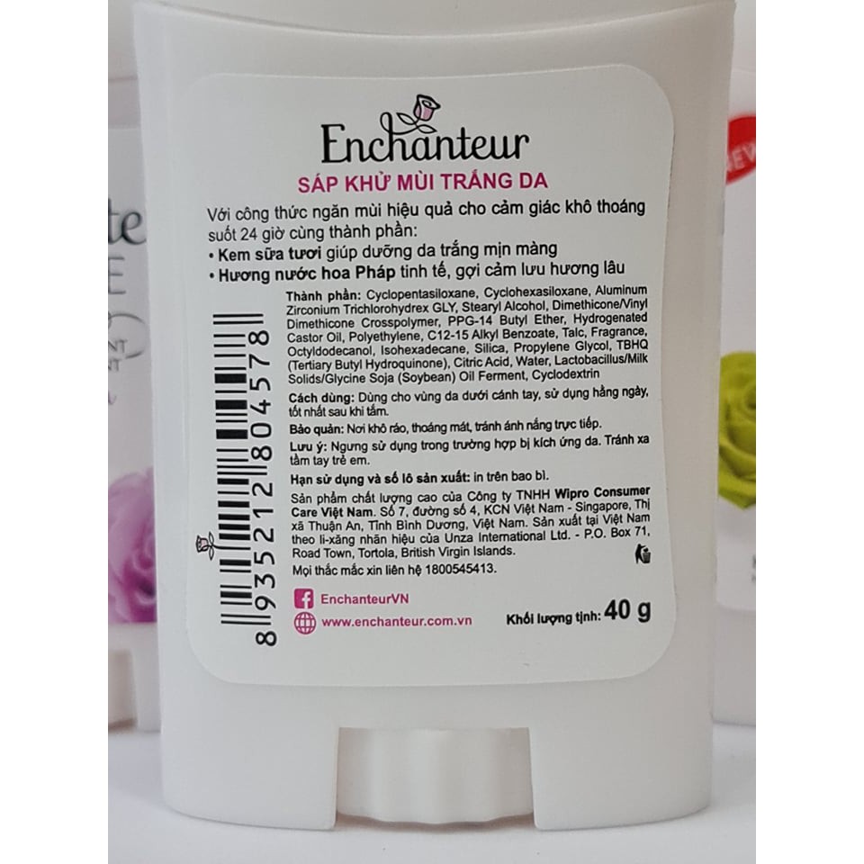 Lăn Sáp Khử Mùi Nữ Enchanteur 40g