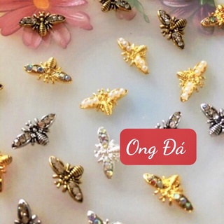 Ong Đá kim loại nail trang trí móng tay 10 con