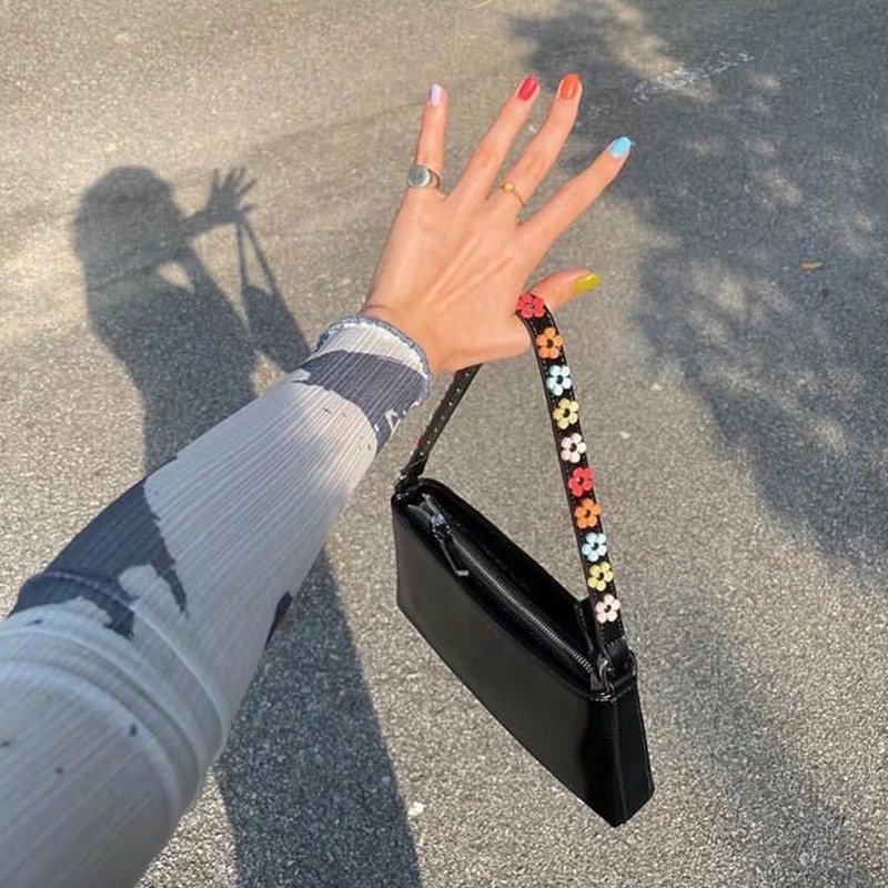 [Order Quảng Châu]Túi Xách Nữ Da Mềm Dây Quai Hoa Nhí Đeo Vai Hàn Quốc + Kèm Ảnh Thật