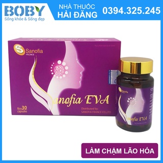 Sanofia Eva cân bằng nội tiết tố nữ làm chậm lão hóa đẹp da - Hộp 30 viên - Chính hãng