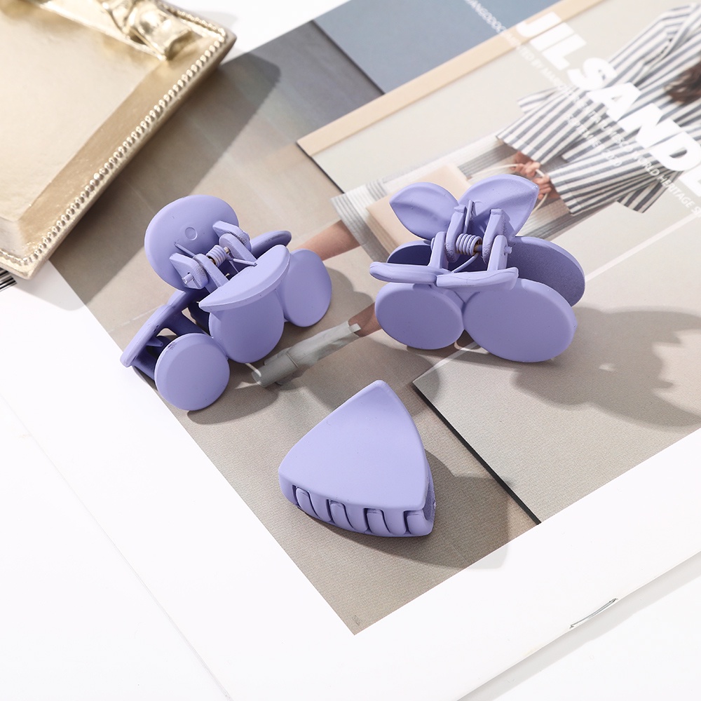 Kẹp tóc HAIMEIKANG nhỏ màu tím thiết kế đơn giản thời trang cao cấp cho nữ