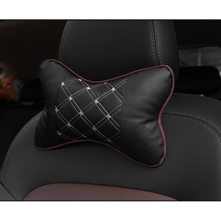 Gối Tựa Đầu Trên Xe Ô TÔ Bọc Da