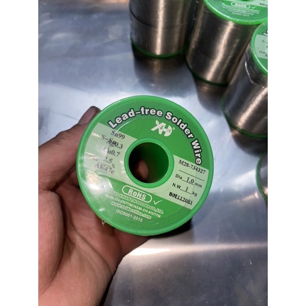 Cuộn 1kg Dây Thiếc Hàn không chì siêu tốt 0.8mm,1 mm ,bóng,nhẹ lửa…