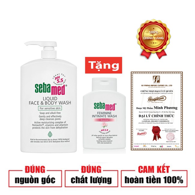 ✅ [CHÍNH HÃNG] Sữa rửa mặt toàn thân da nhạy cảm Sebamed pH 5.5