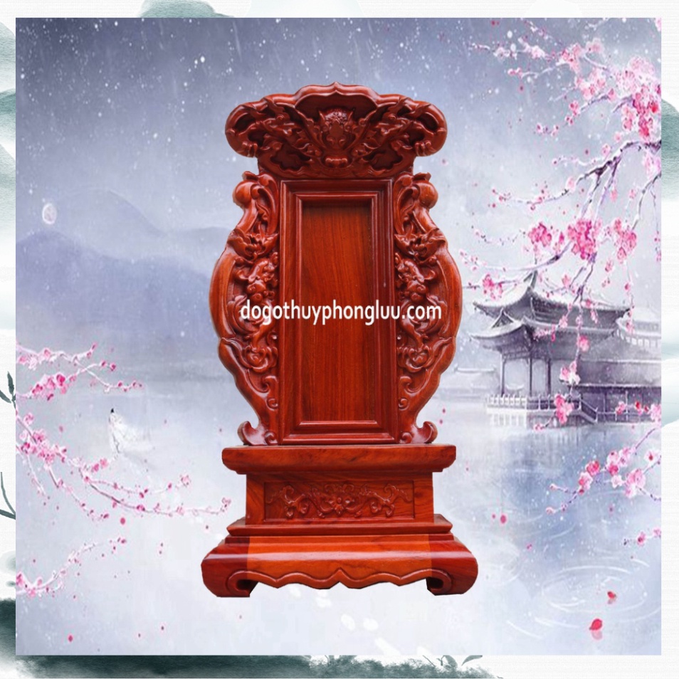 (Hàng VIP)Long vị thờ gia tiên gỗ hương cao cấp cao 51cm