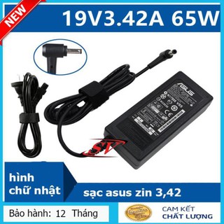 Sạc laptop asus 19,5v-3,42a 65w - sạc zin hình chữ nhật